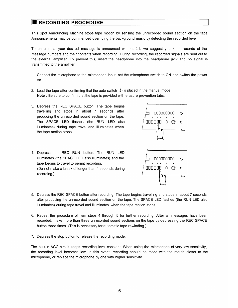 TOA Electronics AM-821 User Manual | Page 6 / 12