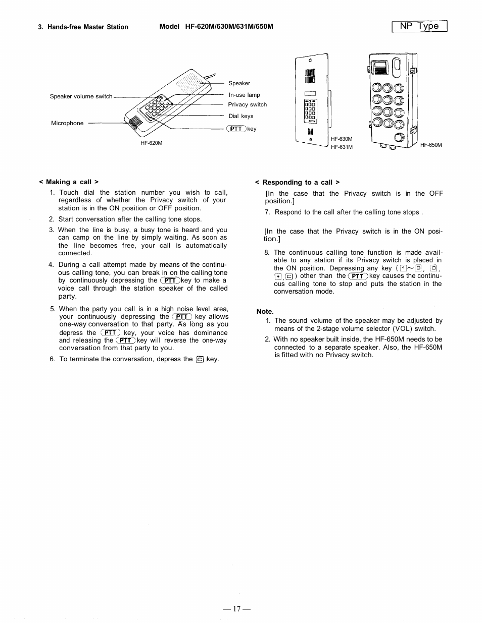 Np type | TOA Electronics EXES 6000 CP-63 User Manual | Page 18 / 57