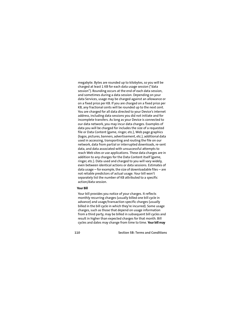 Your bill | TOA Electronics OVATION U720 User Manual | Page 116 / 129