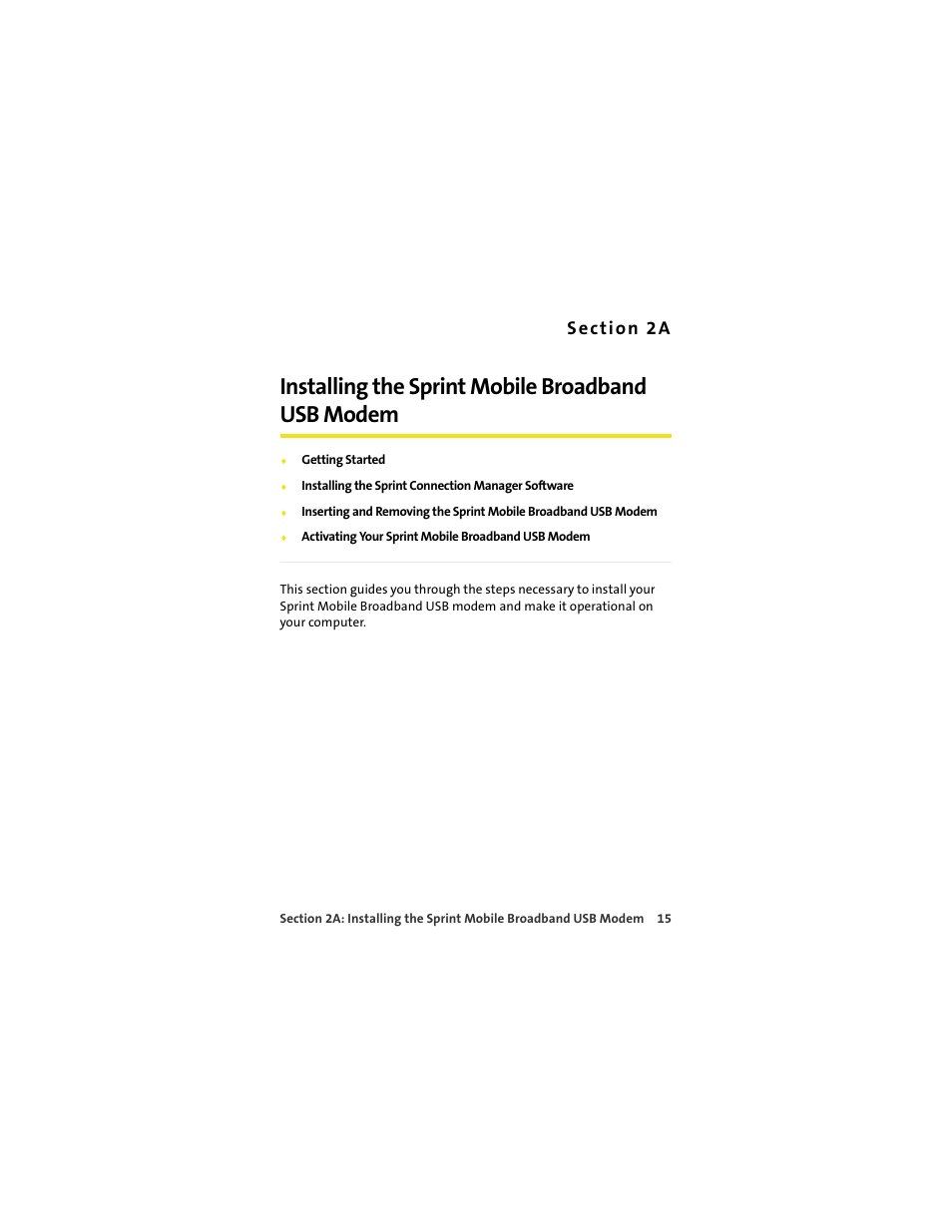 Installing the sprint mobile broadband usb modem | TOA Electronics OVATION U720 User Manual | Page 21 / 129