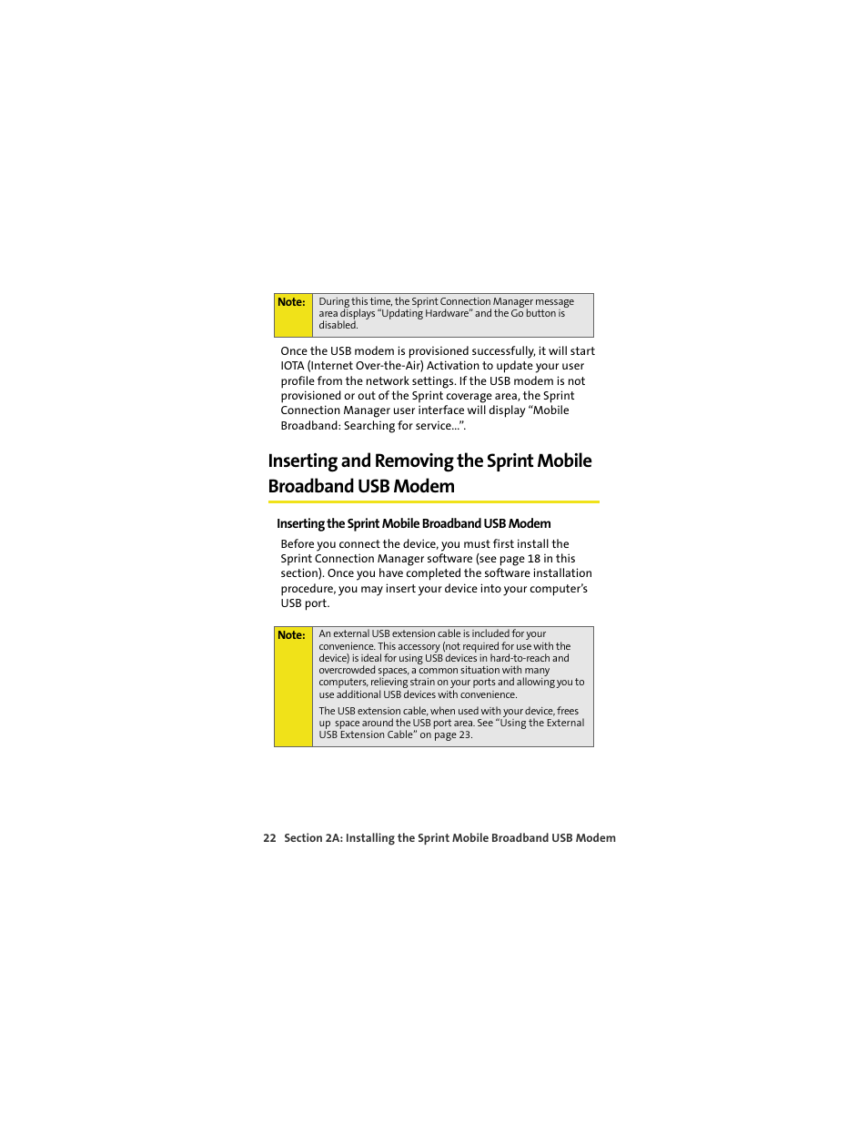 Inserting the sprint mobile broadband usb modem | TOA Electronics OVATION U720 User Manual | Page 28 / 129