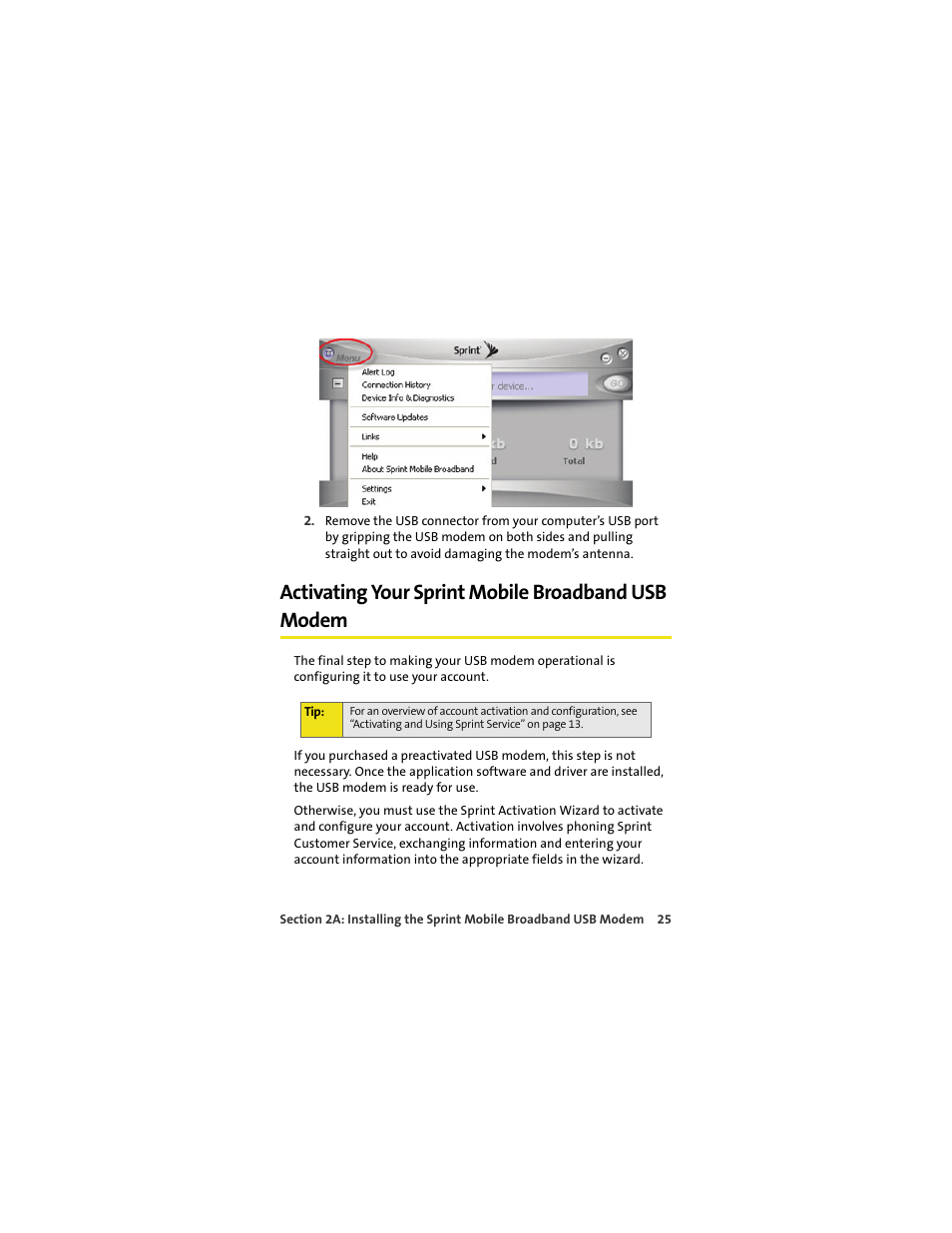 Activating your sprint mobile broadband usb modem | TOA Electronics OVATION U720 User Manual | Page 31 / 129
