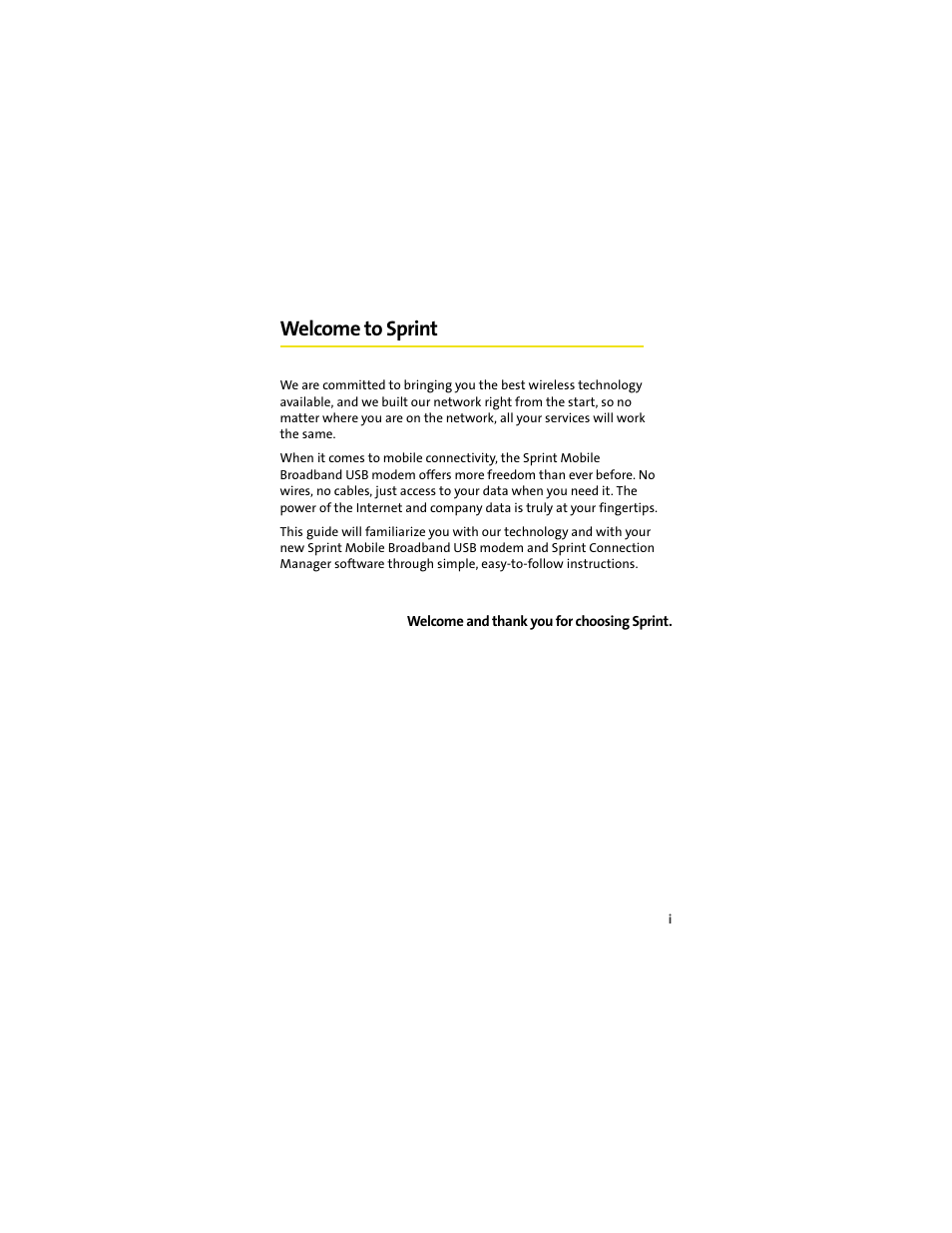 Welcome to sprint | TOA Electronics OVATION U720 User Manual | Page 5 / 129