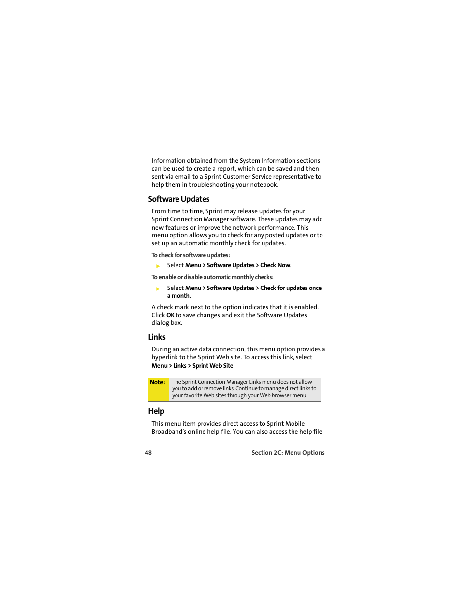 Software updates, Links, Help | TOA Electronics OVATION U720 User Manual | Page 54 / 129