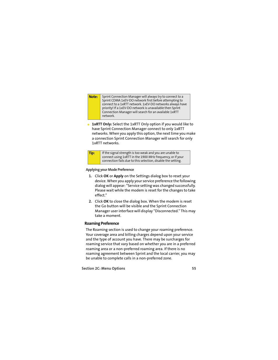 Roaming preference | TOA Electronics OVATION U720 User Manual | Page 61 / 129