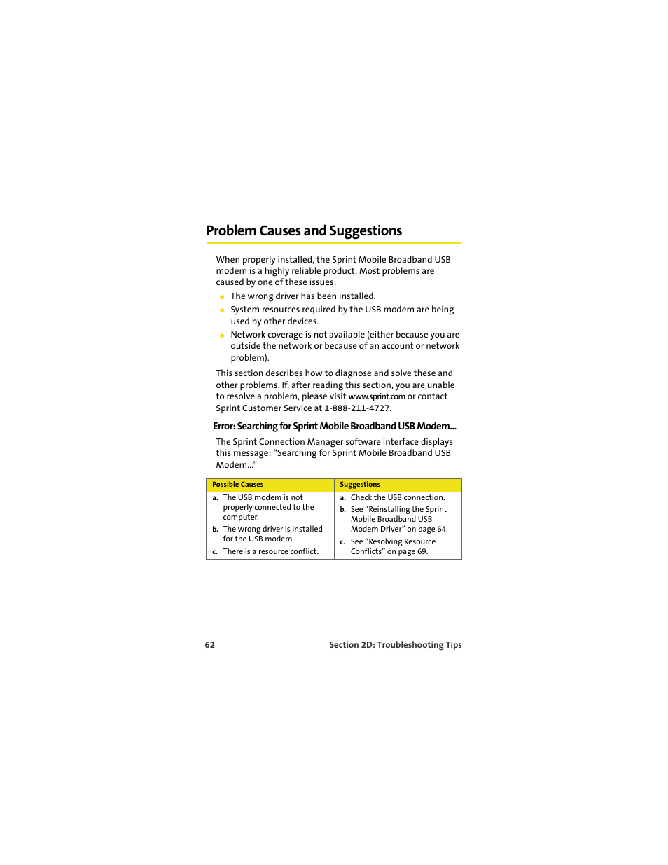 Problem causes and suggestions | TOA Electronics OVATION U720 User Manual | Page 68 / 129