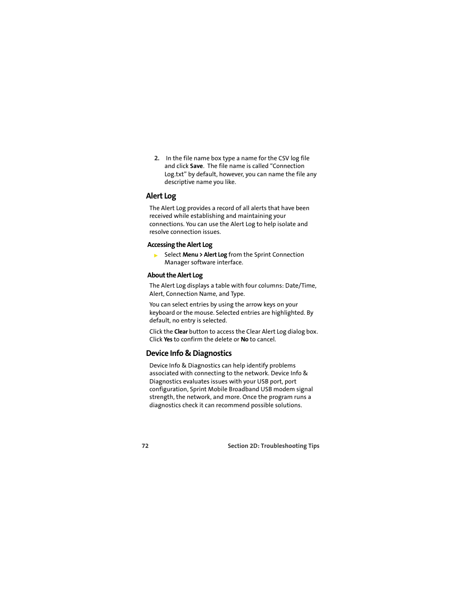 Alert log, Accessing the alert log, About the alert log | Device info & diagnostics | TOA Electronics OVATION U720 User Manual | Page 78 / 129