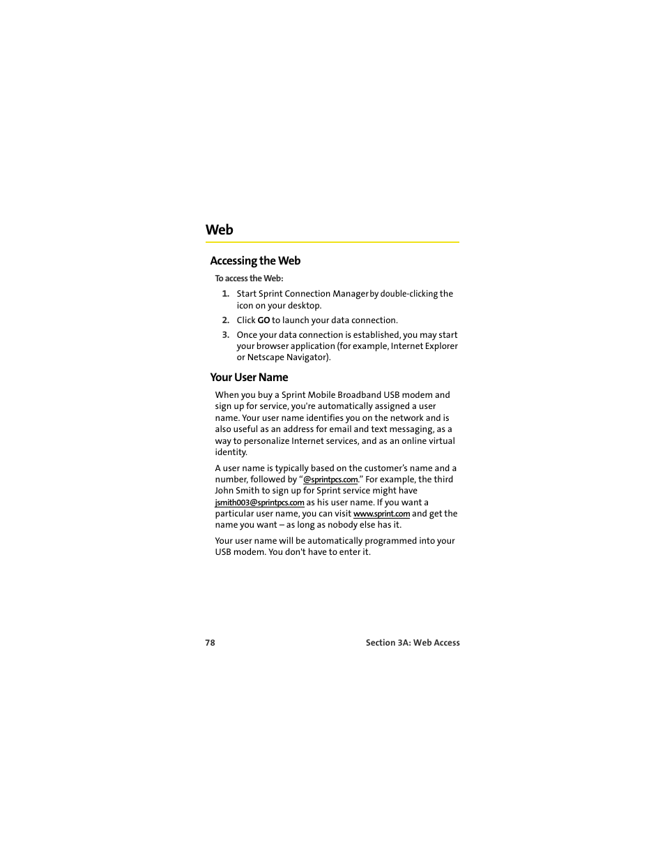 Accessing the web, Your user name | TOA Electronics OVATION U720 User Manual | Page 84 / 129
