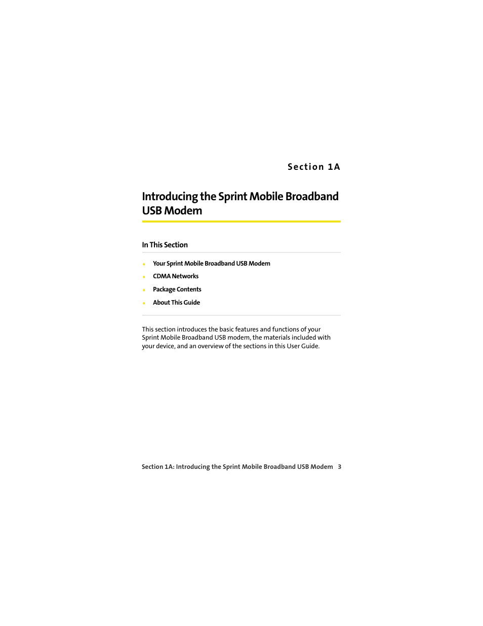Introducing the sprint mobile broadband usb modem | TOA Electronics OVATION U720 User Manual | Page 9 / 129