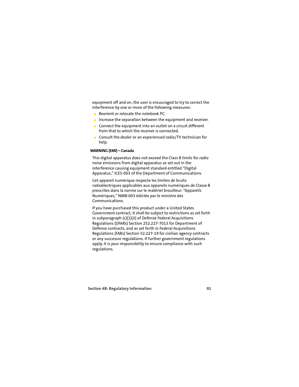 Warning (emi) - canada | TOA Electronics OVATION U720 User Manual | Page 97 / 129