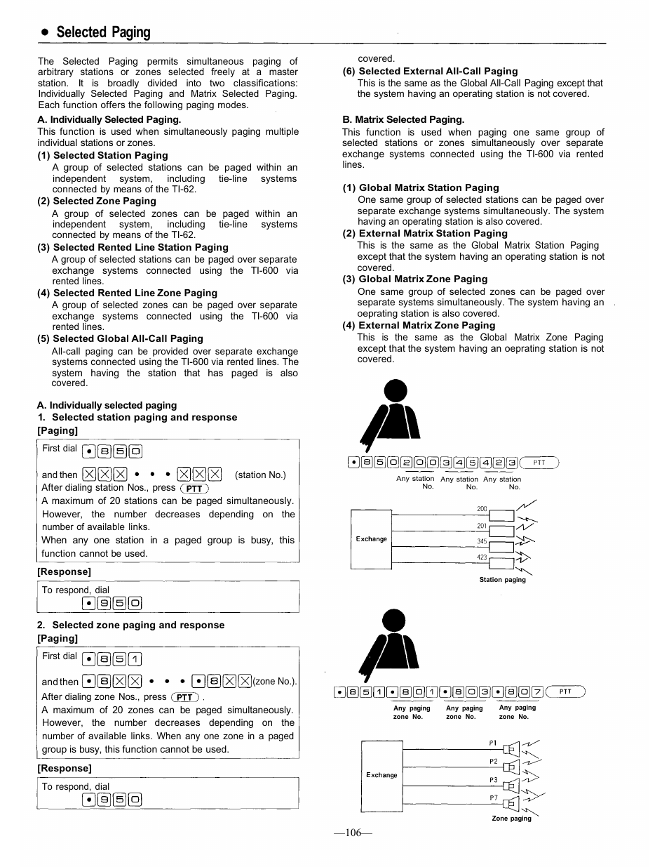 Selected paging | TOA Electronics CP-66 User Manual | Page 113 / 122