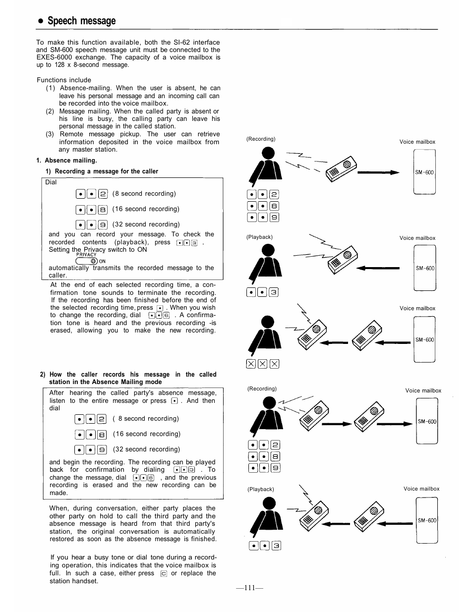 Speech message | TOA Electronics CP-66 User Manual | Page 118 / 122