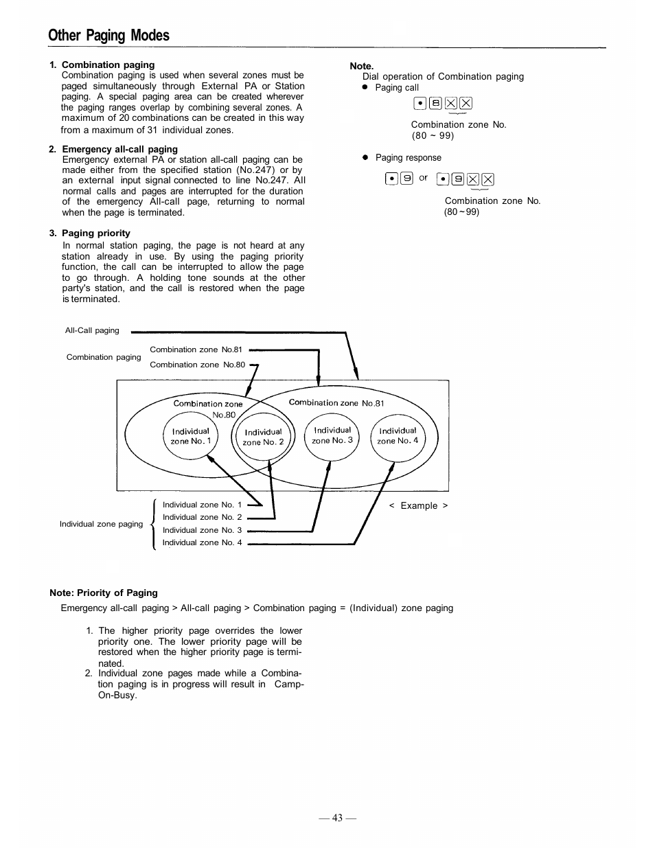 Other paging modes | TOA Electronics CP-66 User Manual | Page 48 / 122