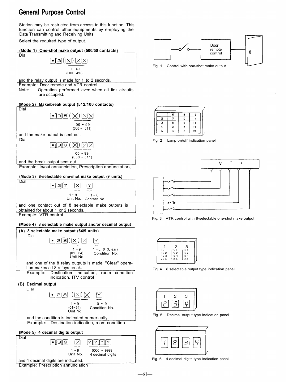 General purpose control | TOA Electronics CP-66 User Manual | Page 66 / 122