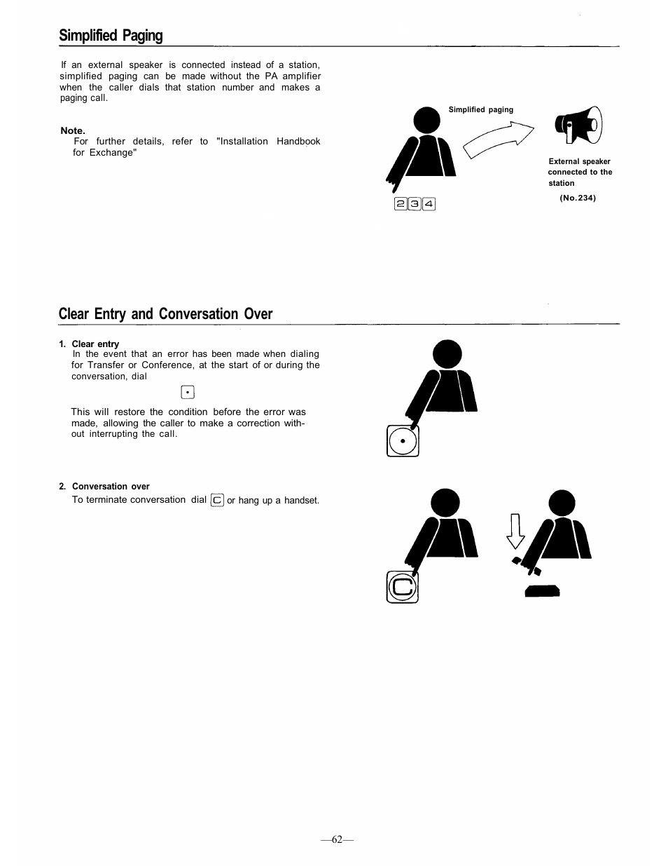 Simplified paging, Clear entry and conversation over | TOA Electronics CP-66 User Manual | Page 67 / 122