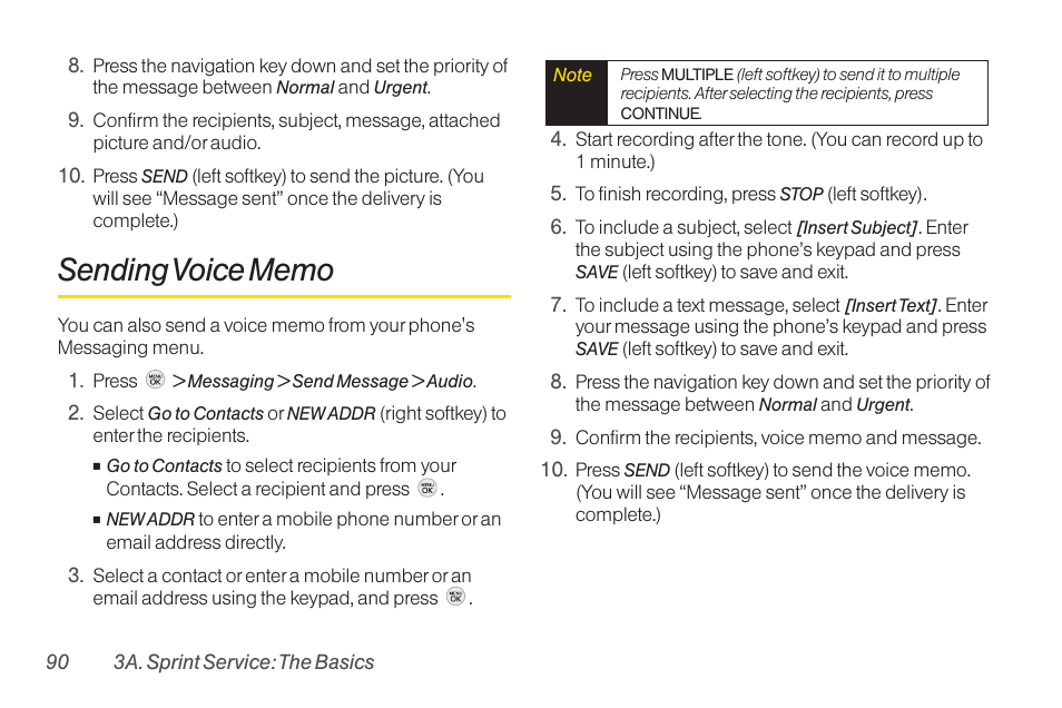 Sending voice memo | TOA Electronics LG LX290 User Manual | Page 102 / 141
