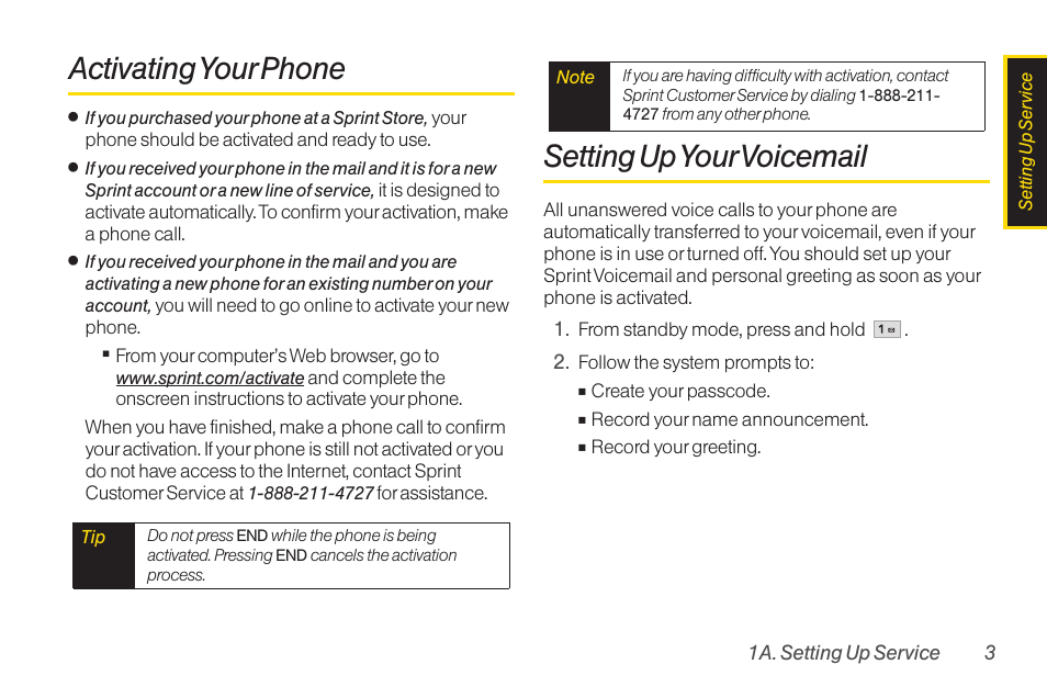 Activating your phone, Setting up your voicemail, Setting up your phone | Activating yourphone | TOA Electronics LG LX290 User Manual | Page 15 / 141