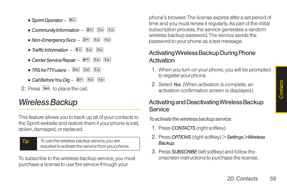 Wireless backup | TOA Electronics LG LX290 User Manual | Page 71 / 141