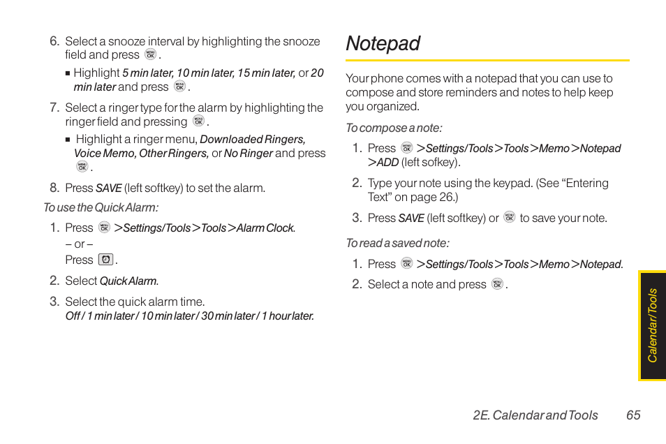 Notepad | TOA Electronics LG LX290 User Manual | Page 77 / 141