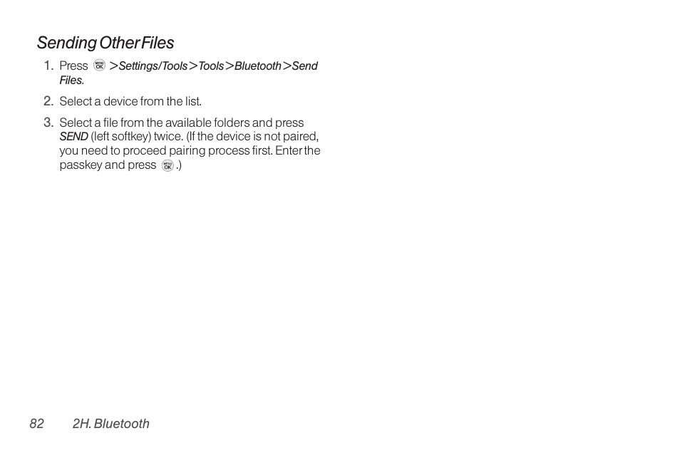 Sending other files | TOA Electronics LG LX290 User Manual | Page 94 / 141