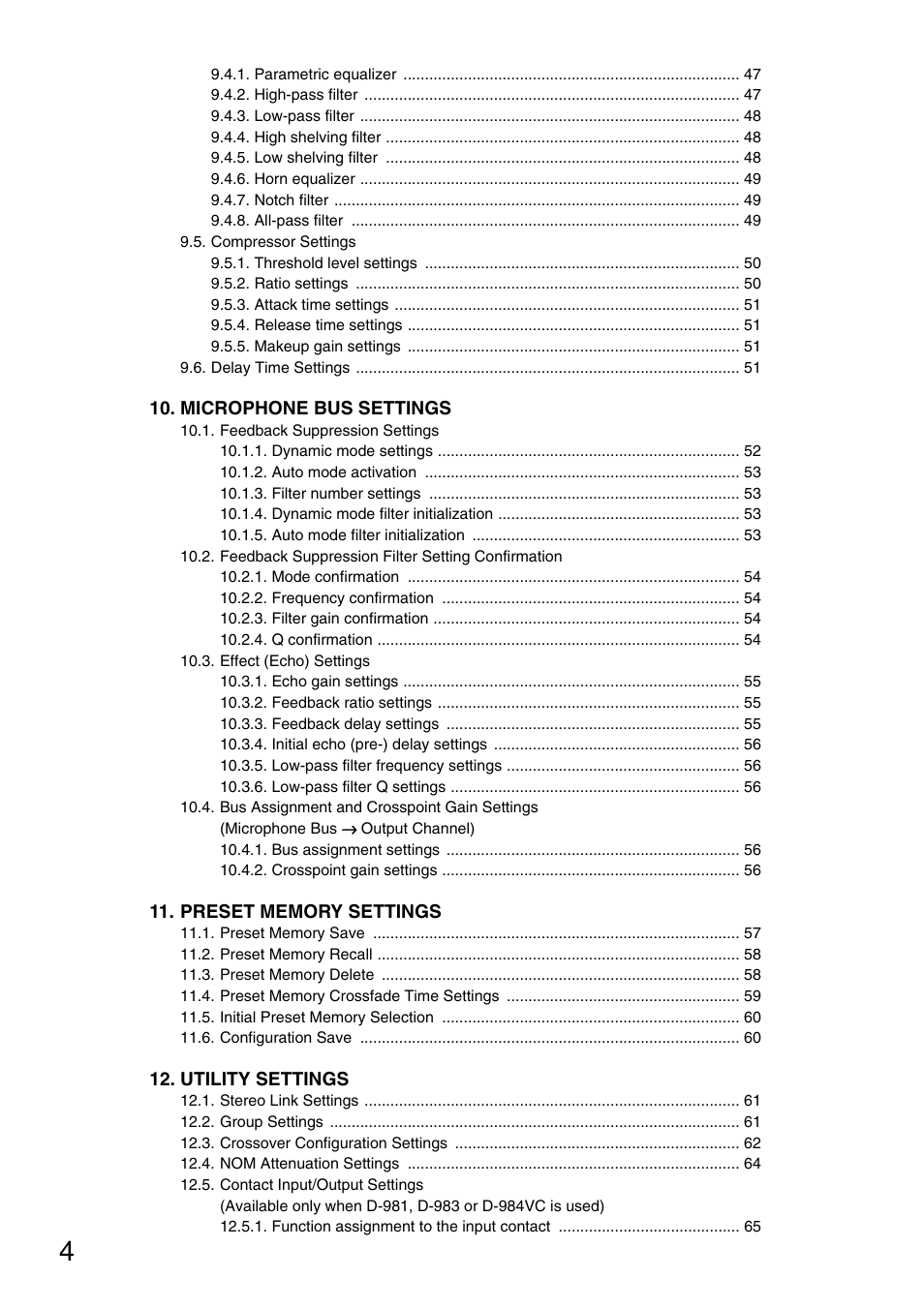 TOA Electronics D-901 User Manual | Page 4 / 94