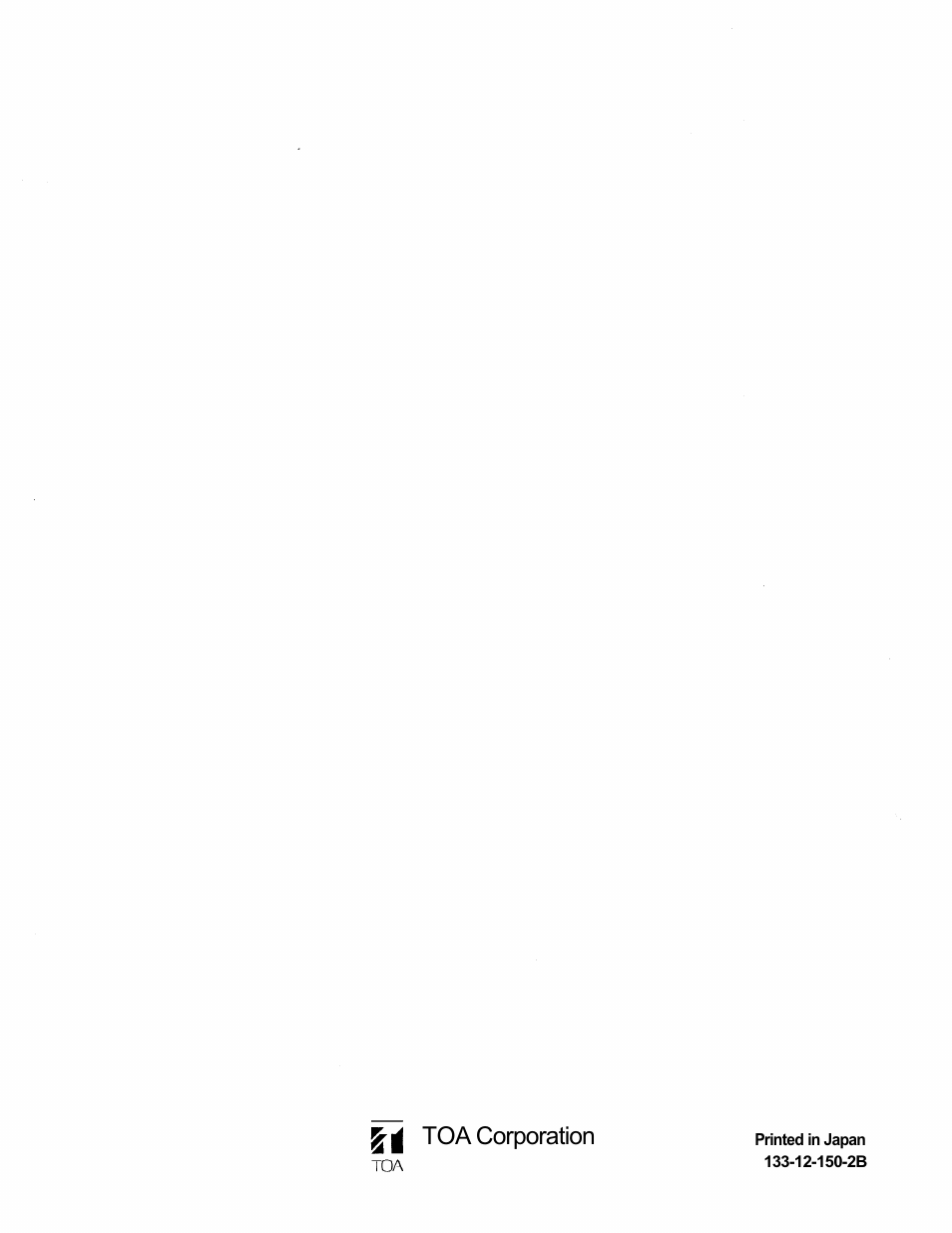 Toa corporation | TOA Electronics M-1264 M-1212E User Manual | Page 16 / 16