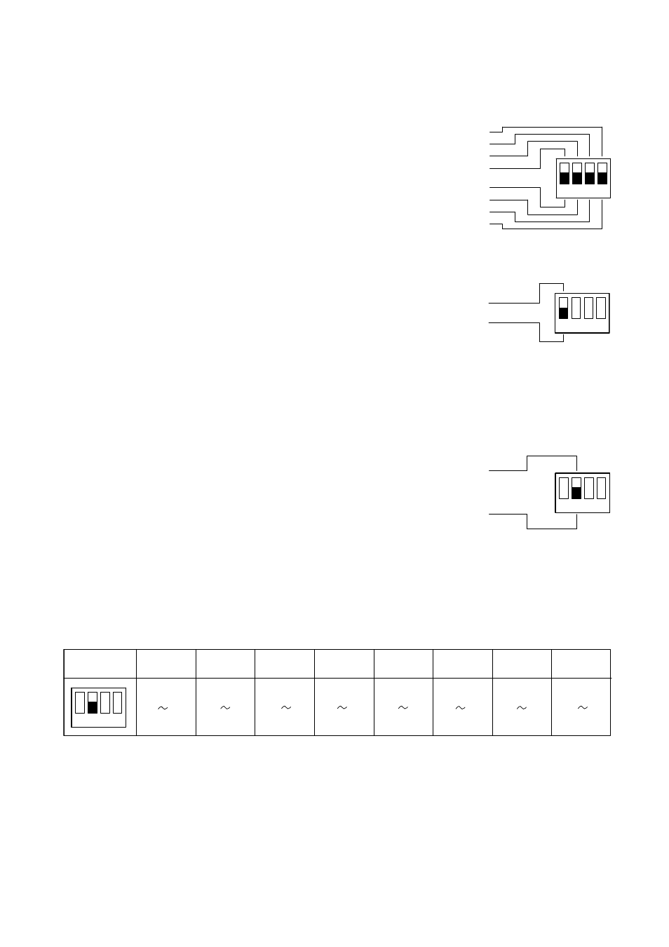 Mode selection switch settings, Alarm/remote input settings, Abbreviation number settings | TOA Electronics ALARM INPUT UNIT C-AL80(H) User Manual | Page 7 / 16