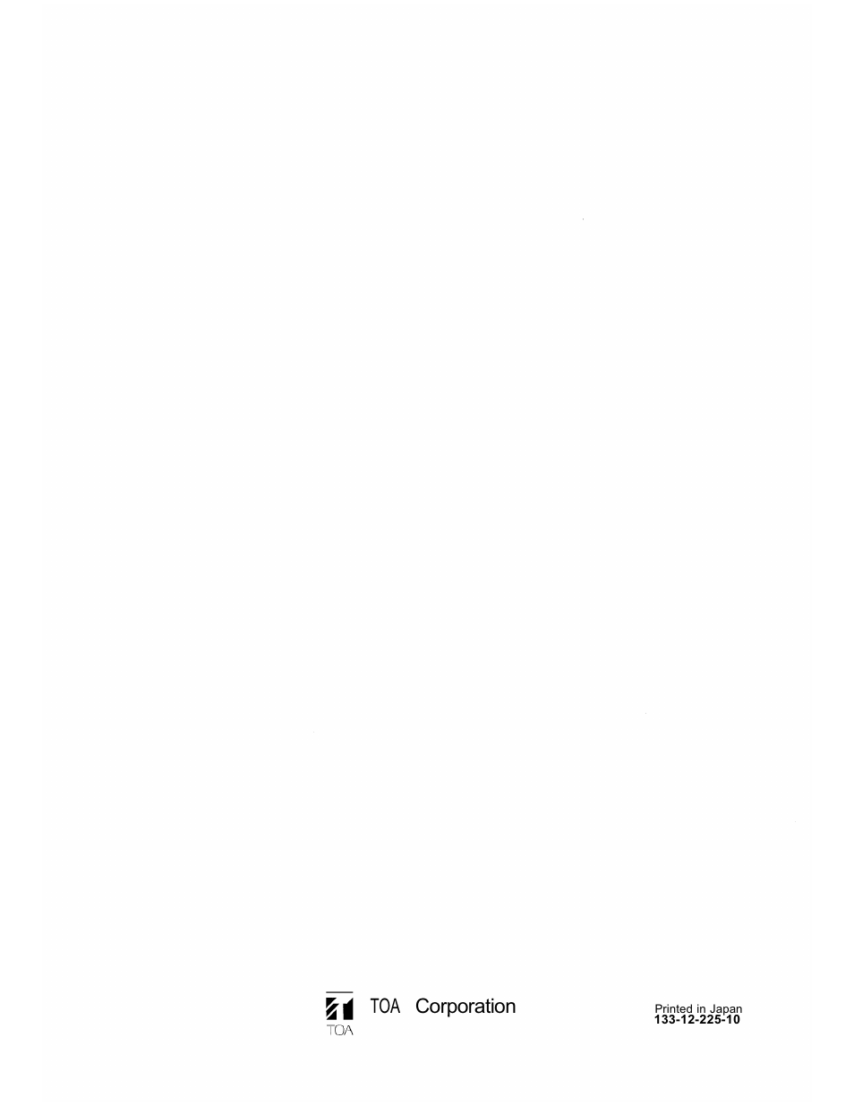 Toa corporation | TOA Electronics M-243 User Manual | Page 8 / 8
