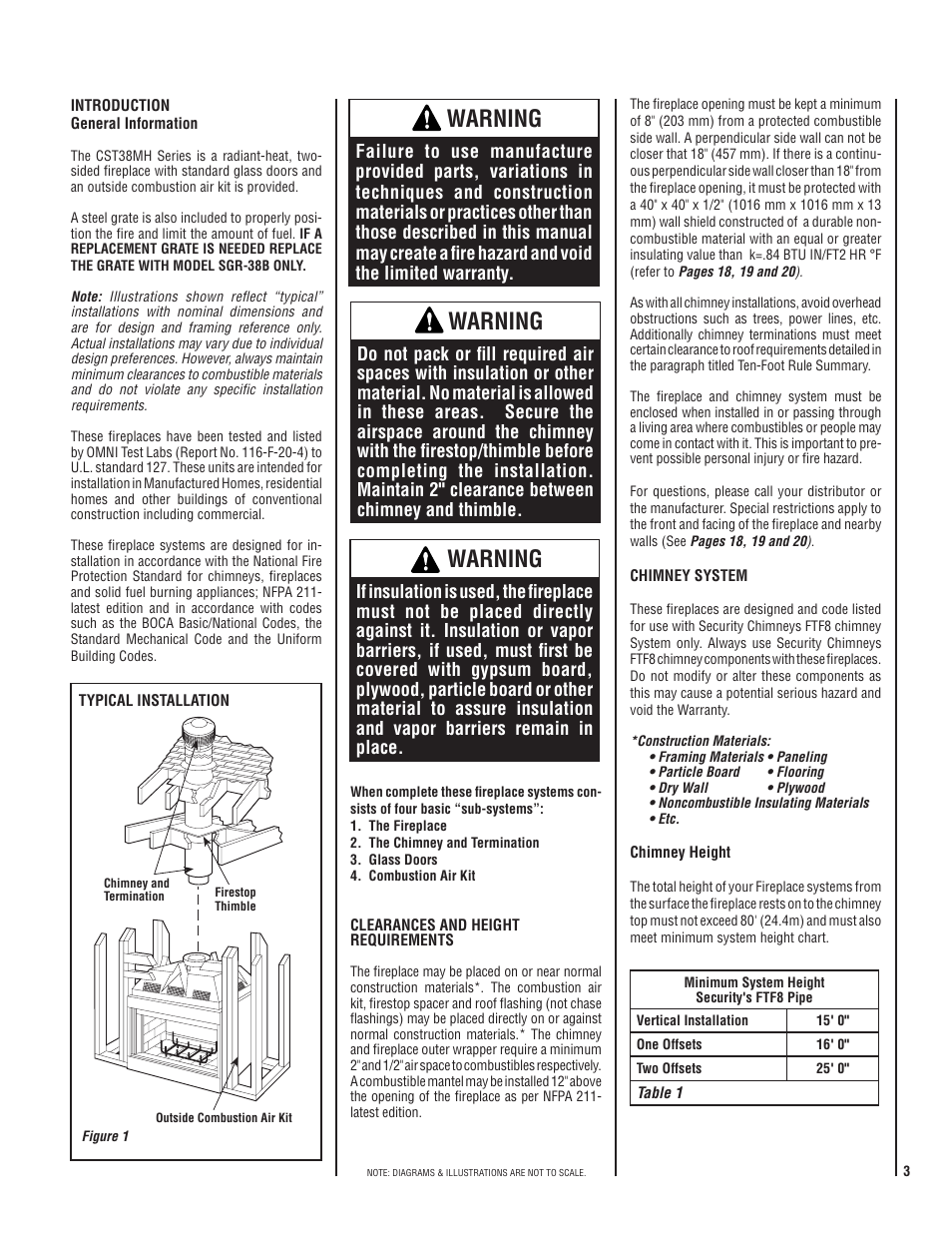 Warning | TOA Electronics CST38MH User Manual | Page 3 / 24