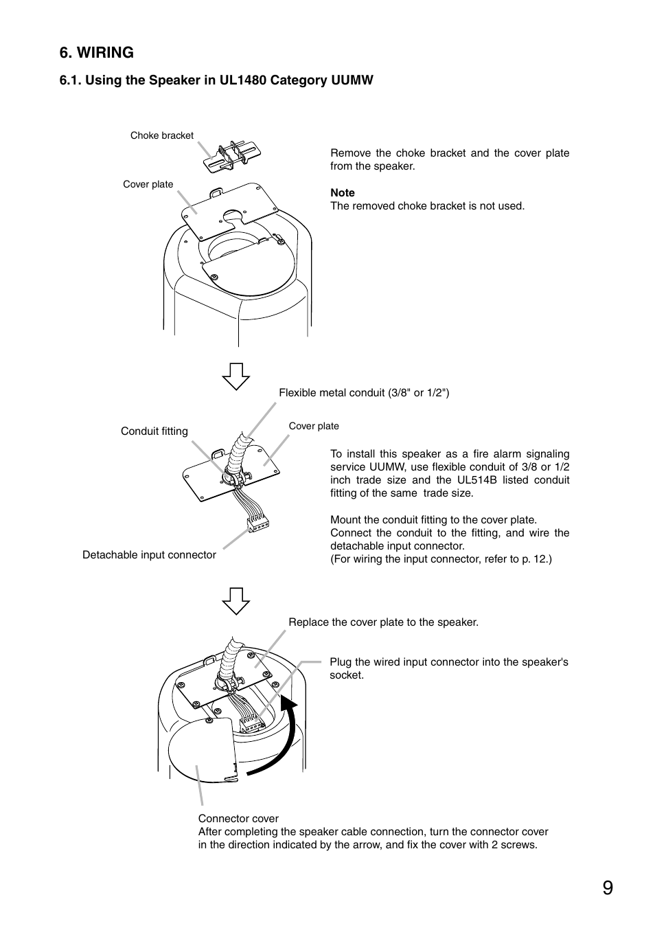 Wiring | TOA Electronics F-122CU User Manual | Page 9 / 19