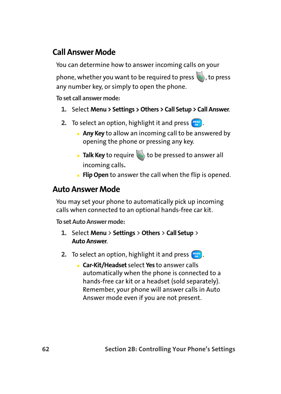 Call answer mode, Auto answer mode | TOA Electronics Sprint Power Vision A920 User Manual | Page 86 / 272