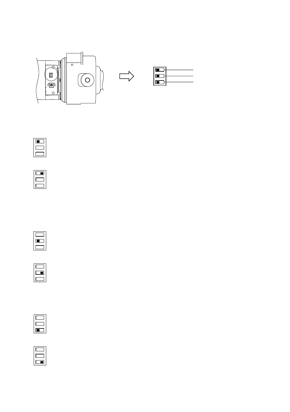 About the mode setting switch | TOA Electronics C-CV44-3 NTSC User Manual | Page 13 / 16