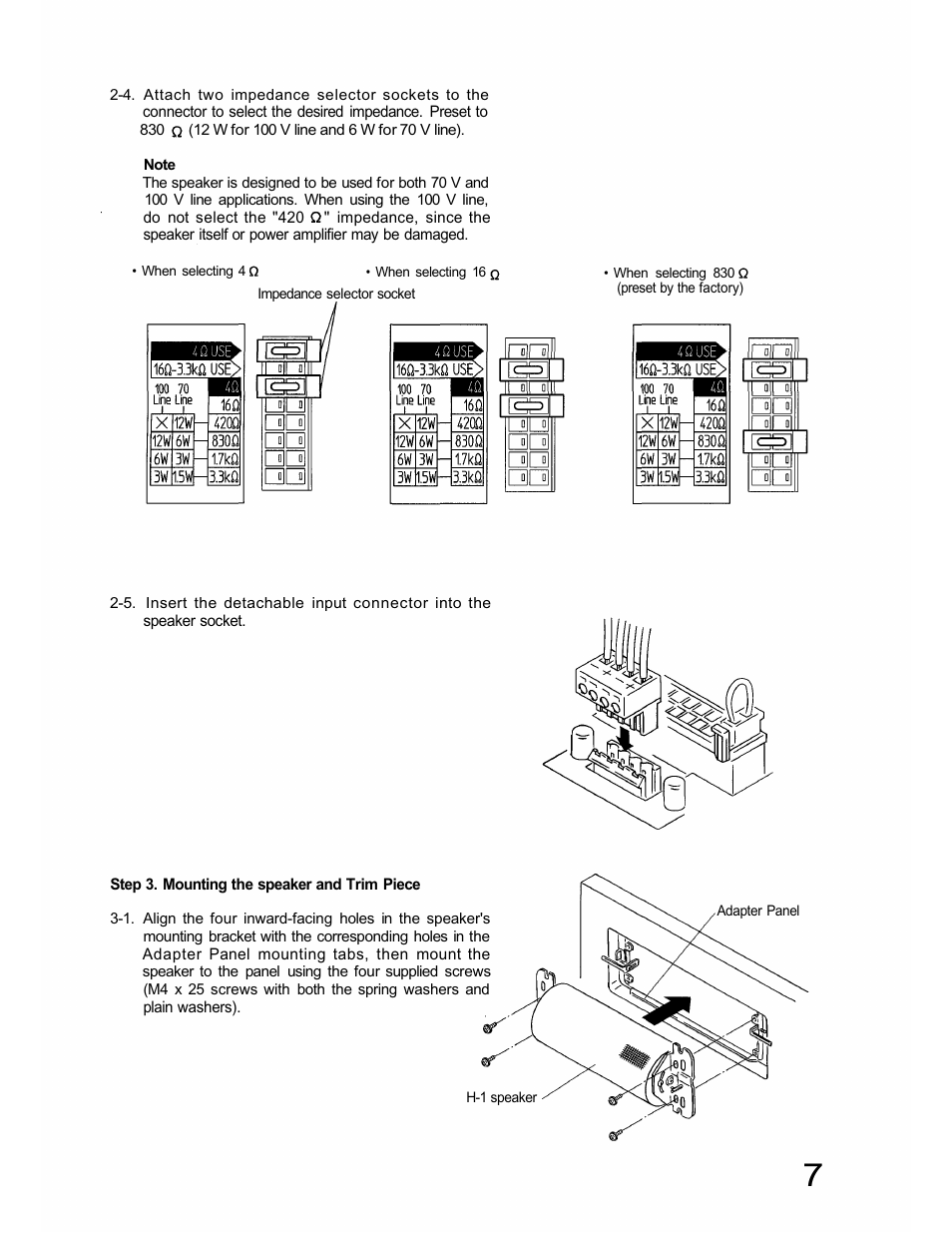 TOA Electronics H-1 User Manual | Page 7 / 12