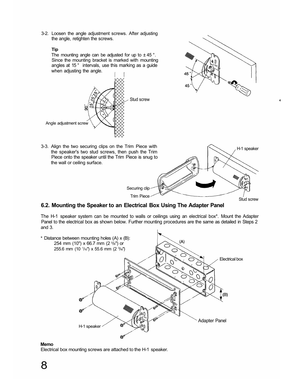 TOA Electronics H-1 User Manual | Page 8 / 12