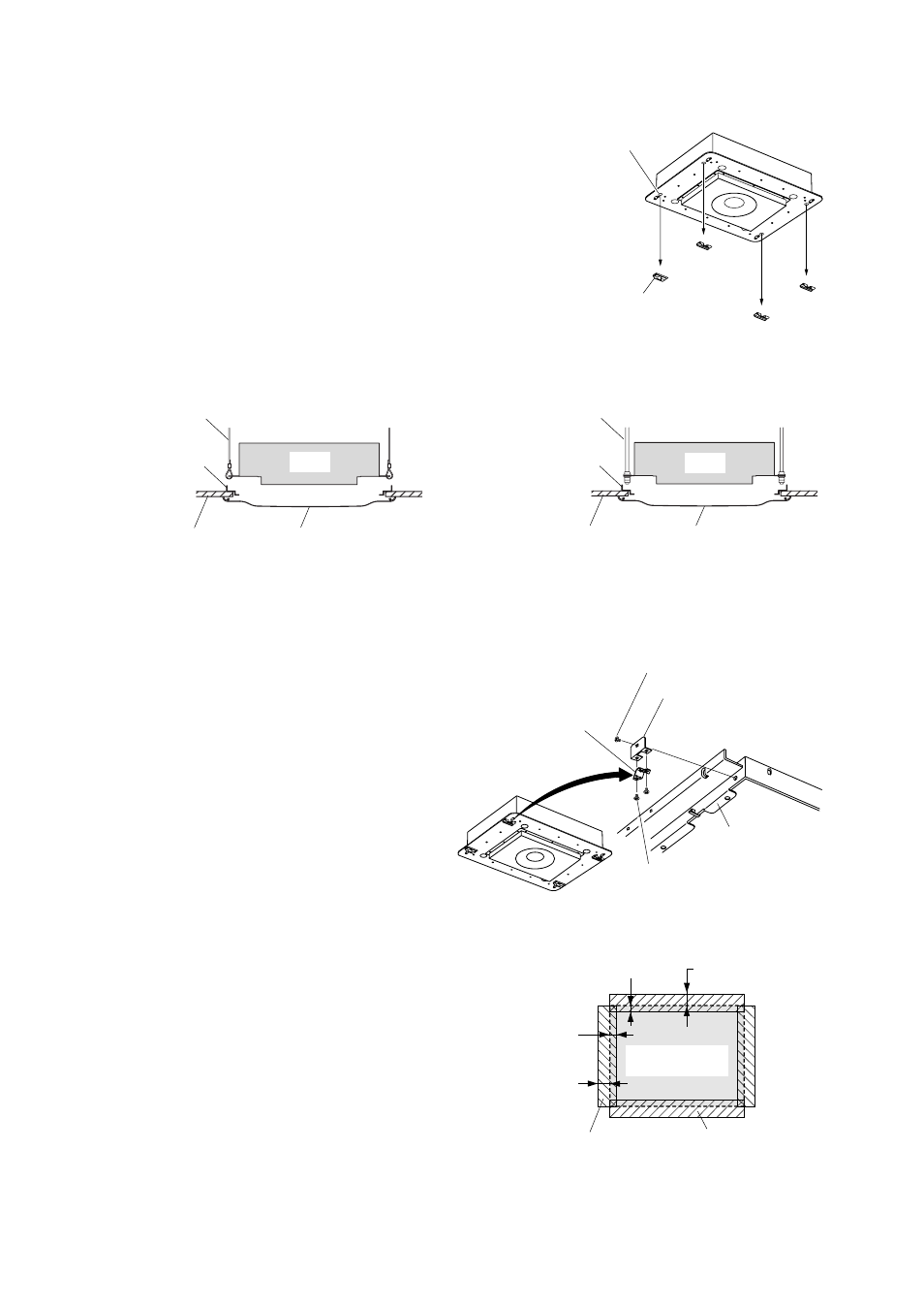 Suspending the unit in the ceiling | TOA Electronics HB-1 User Manual | Page 8 / 12