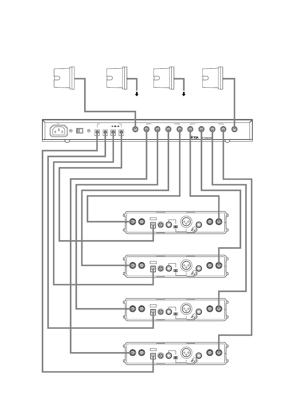Connection, Wt-4800, Connect to the front antenna inputs | TOA Electronics WD-4800 User Manual | Page 3 / 4