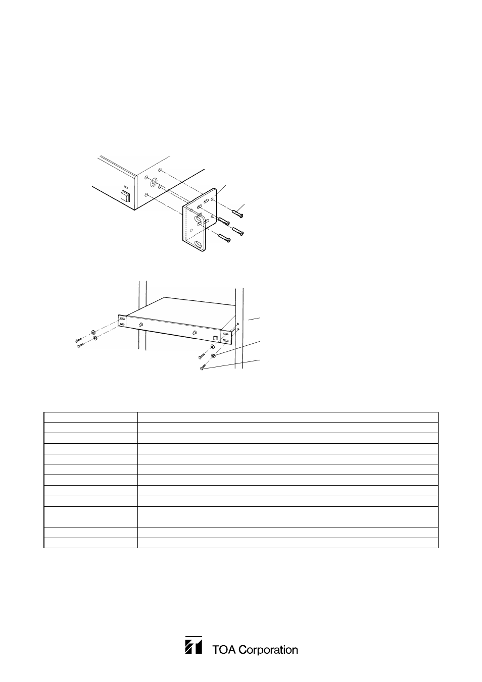 Specifications, Rack mounting, Operation | TOA Electronics WD-4800 User Manual | Page 4 / 4