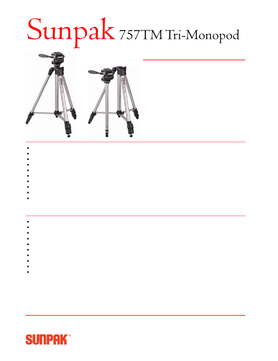 ToCAD Tri-Monopod 757TM User Manual | 1 page