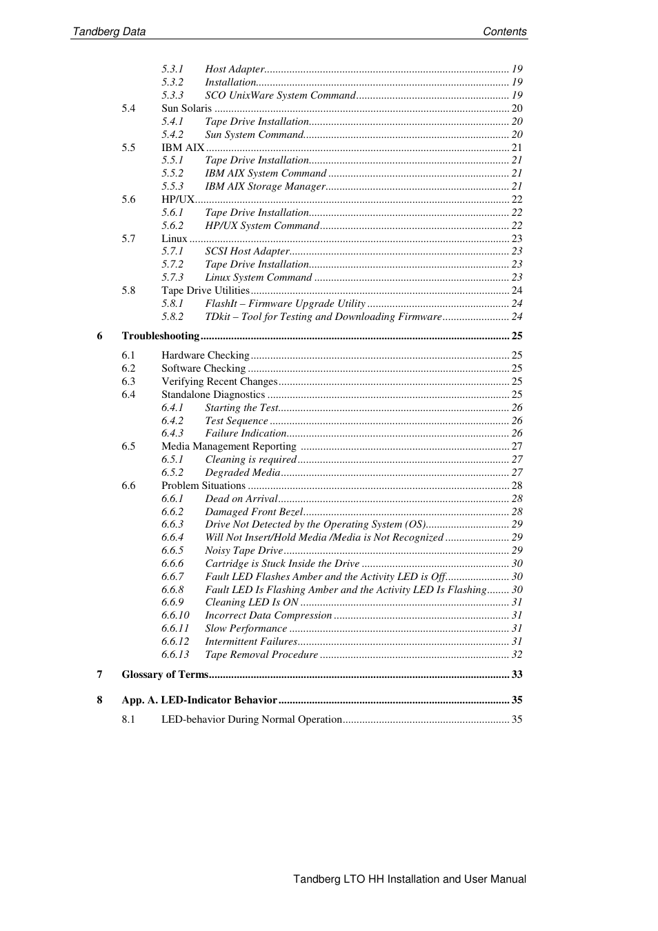 Tandberg Data LTO-2 HH User Manual | Page 4 / 40
