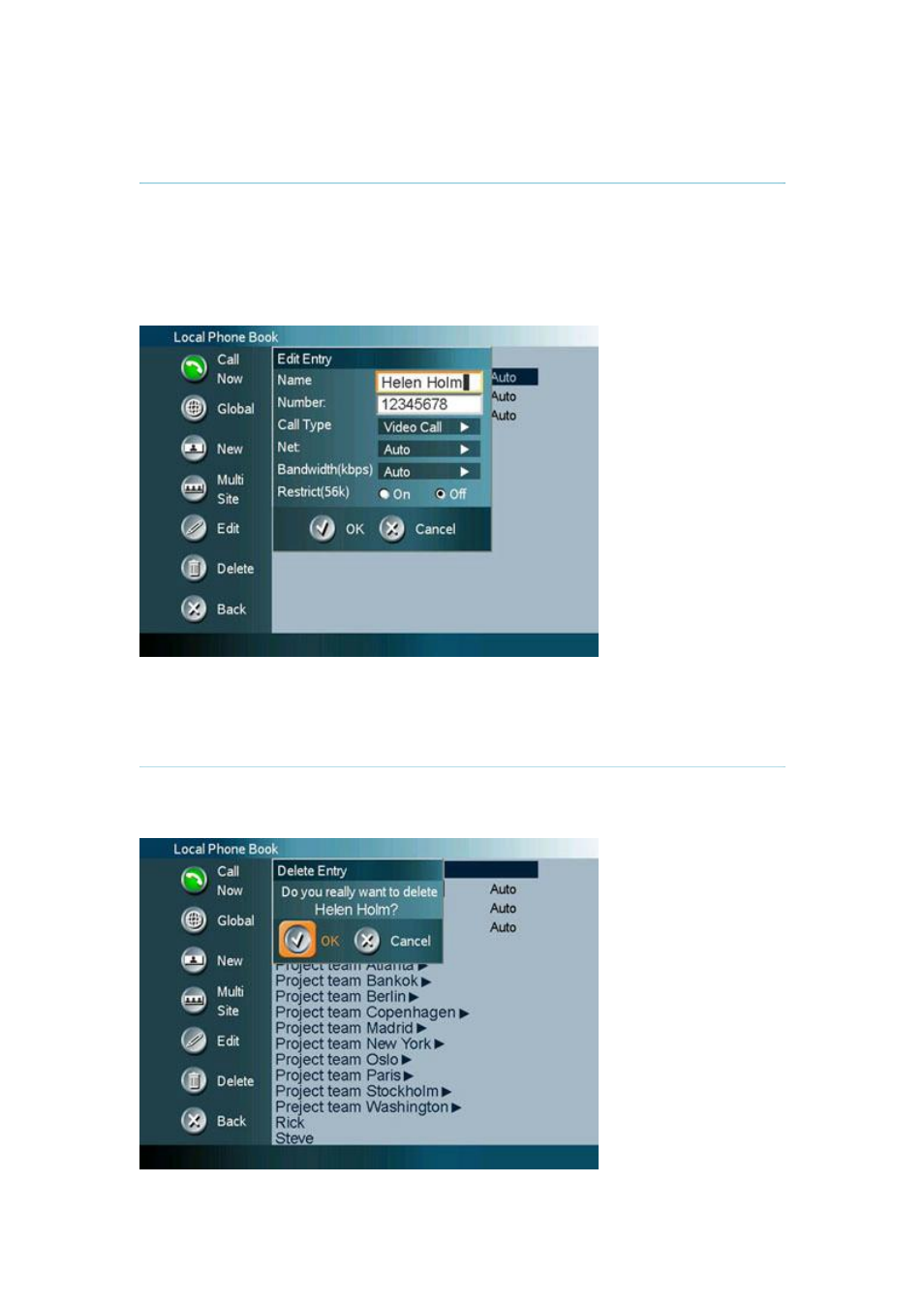 5 delete, 4 edit | Tandberg Data 3000MXP User Manual | Page 41 / 150