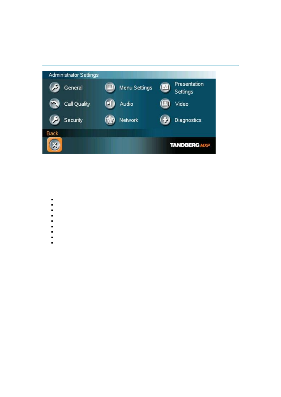 4 administrator settings | Tandberg Data 3000MXP User Manual | Page 63 / 150