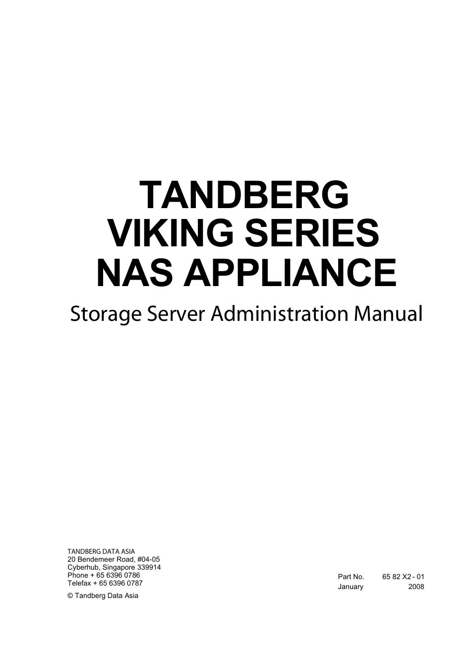 Tandberg Data NAS Hardware Viking FS-1500 User Manual | 151 pages