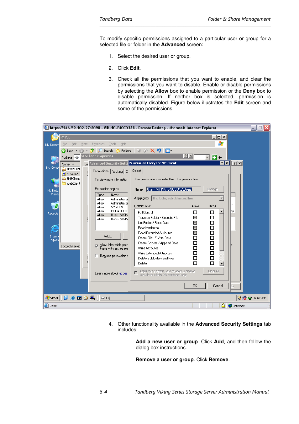 Tandberg Data NAS Hardware Viking FS-1500 User Manual | Page 68 / 151