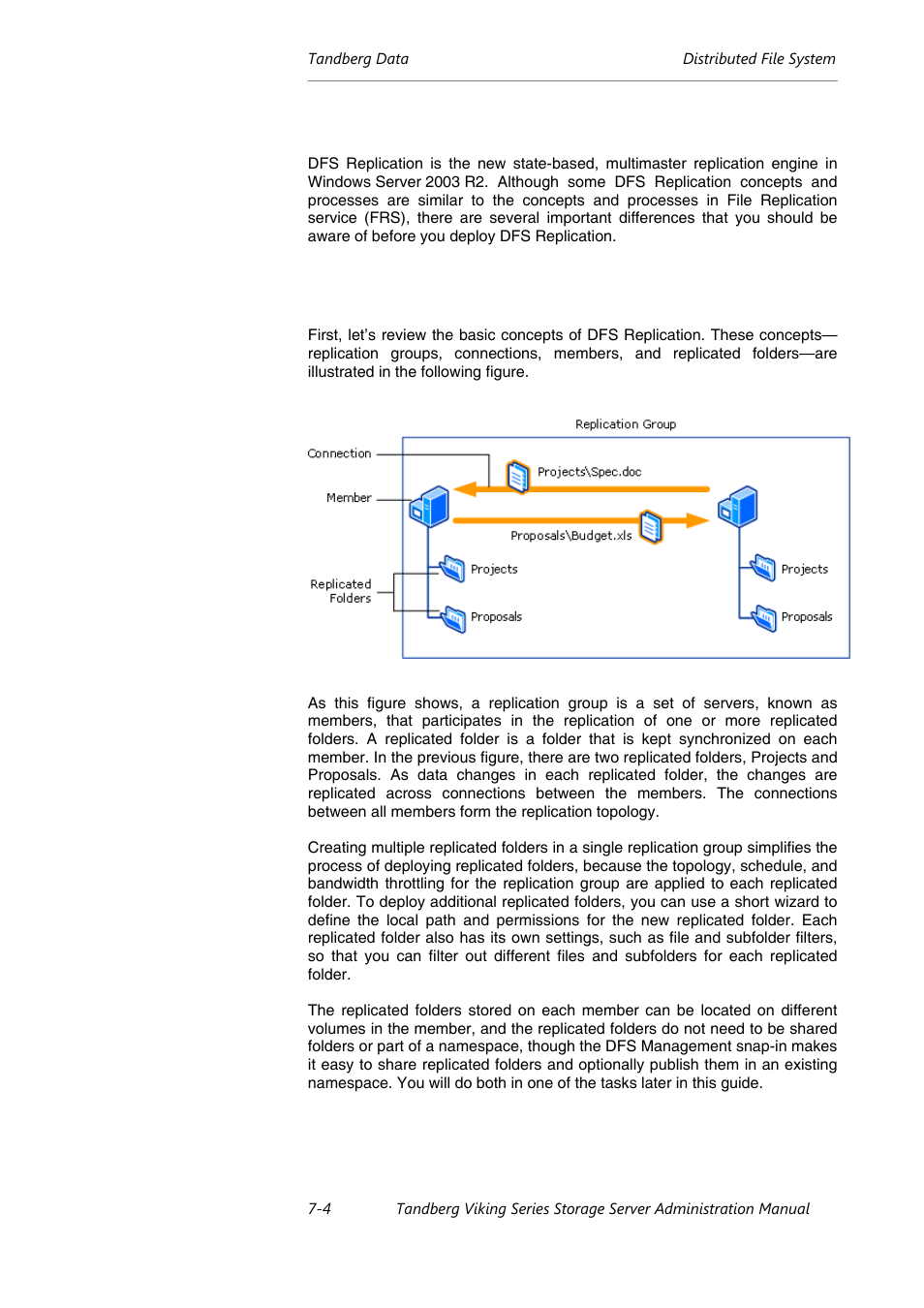 Dfs replication | Tandberg Data NAS Hardware Viking FS-1500 User Manual | Page 94 / 151
