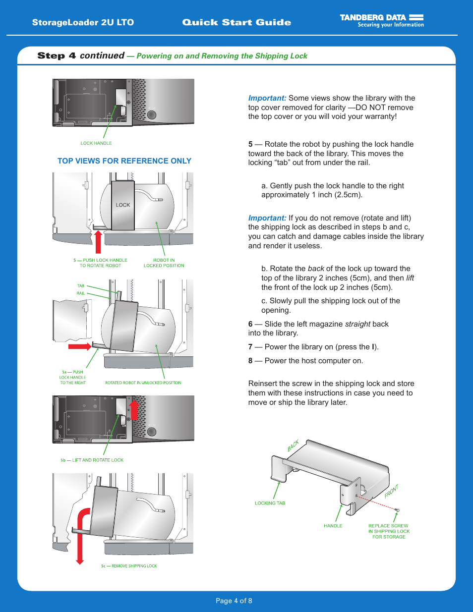 Tandberg Data 2U LTO User Manual | Page 4 / 8