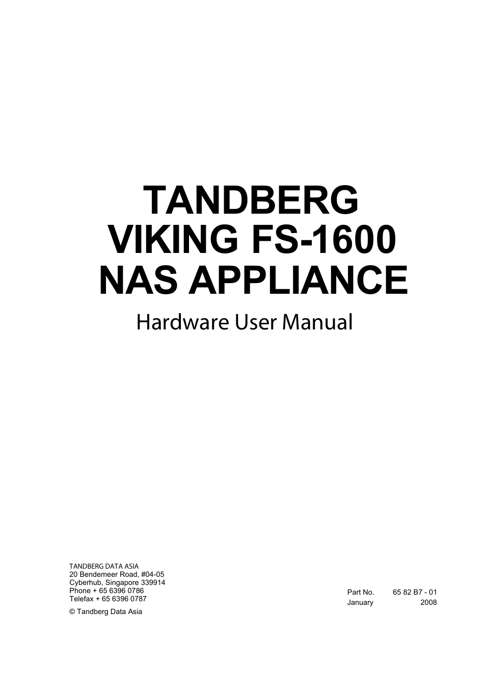 Tandberg Data FS-1610 User Manual | 53 pages