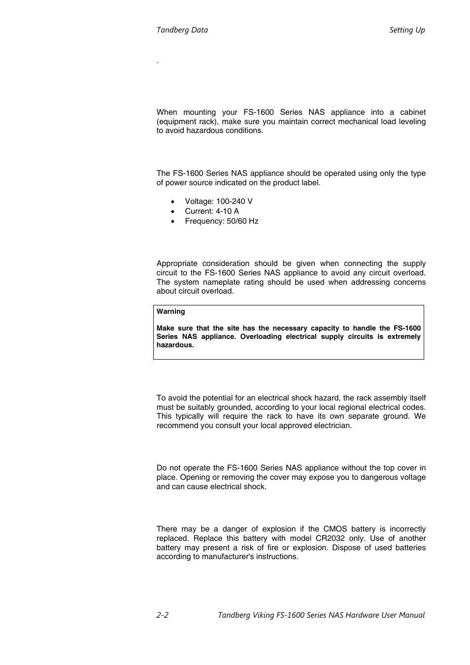 Tandberg Data FS-1610 User Manual | Page 14 / 53