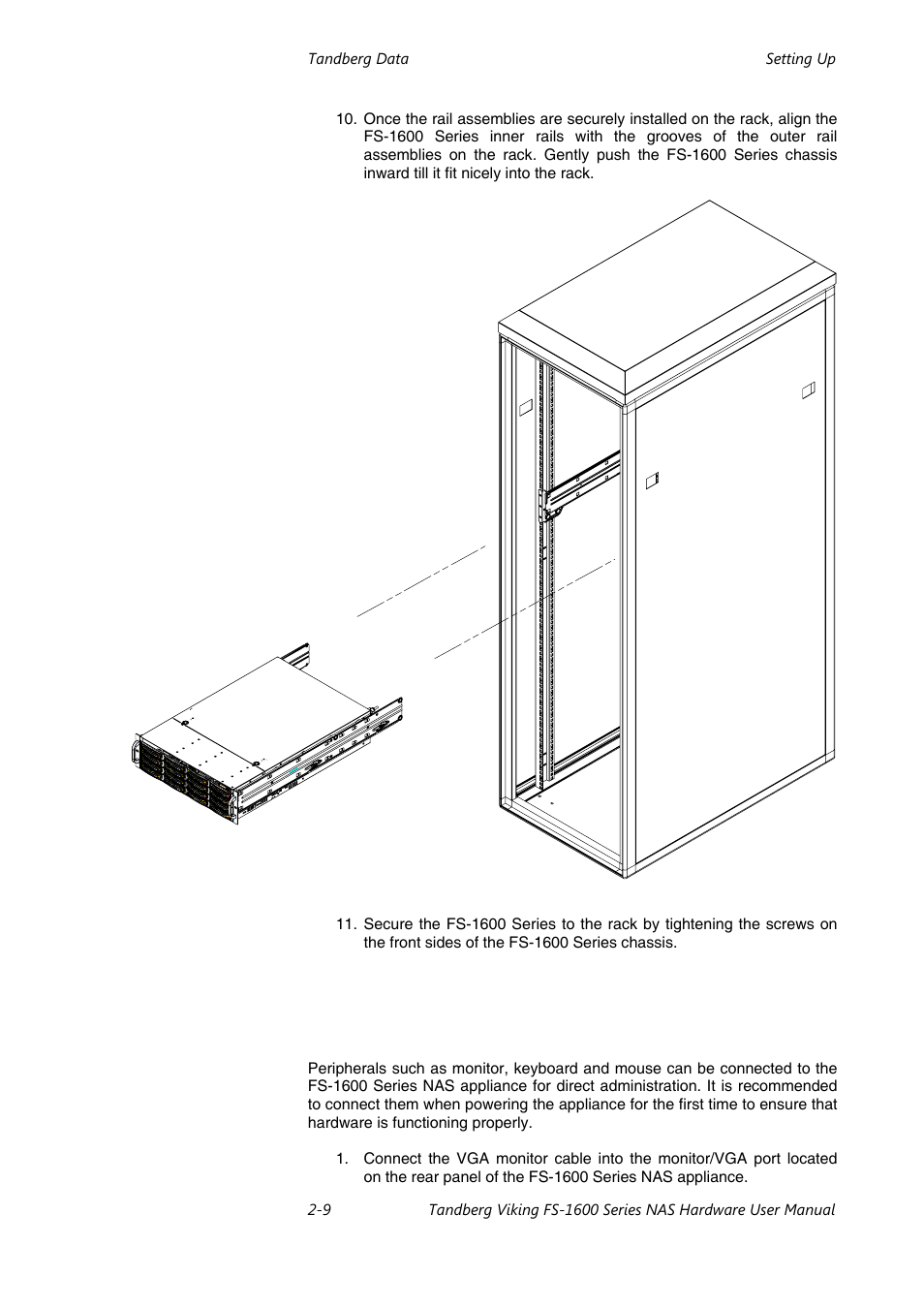 Connecting cables | Tandberg Data FS-1610 User Manual | Page 21 / 53