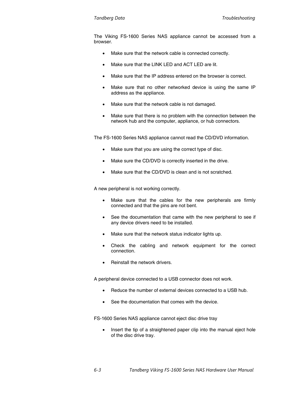 Tandberg Data FS-1610 User Manual | Page 45 / 53