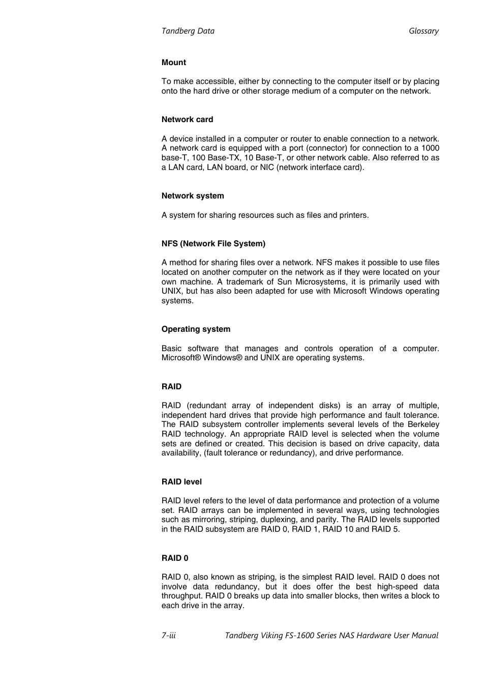 Tandberg Data FS-1610 User Manual | Page 49 / 53
